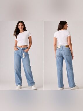 Calvin Klein Light Blue Straight Leg Women's Jeans